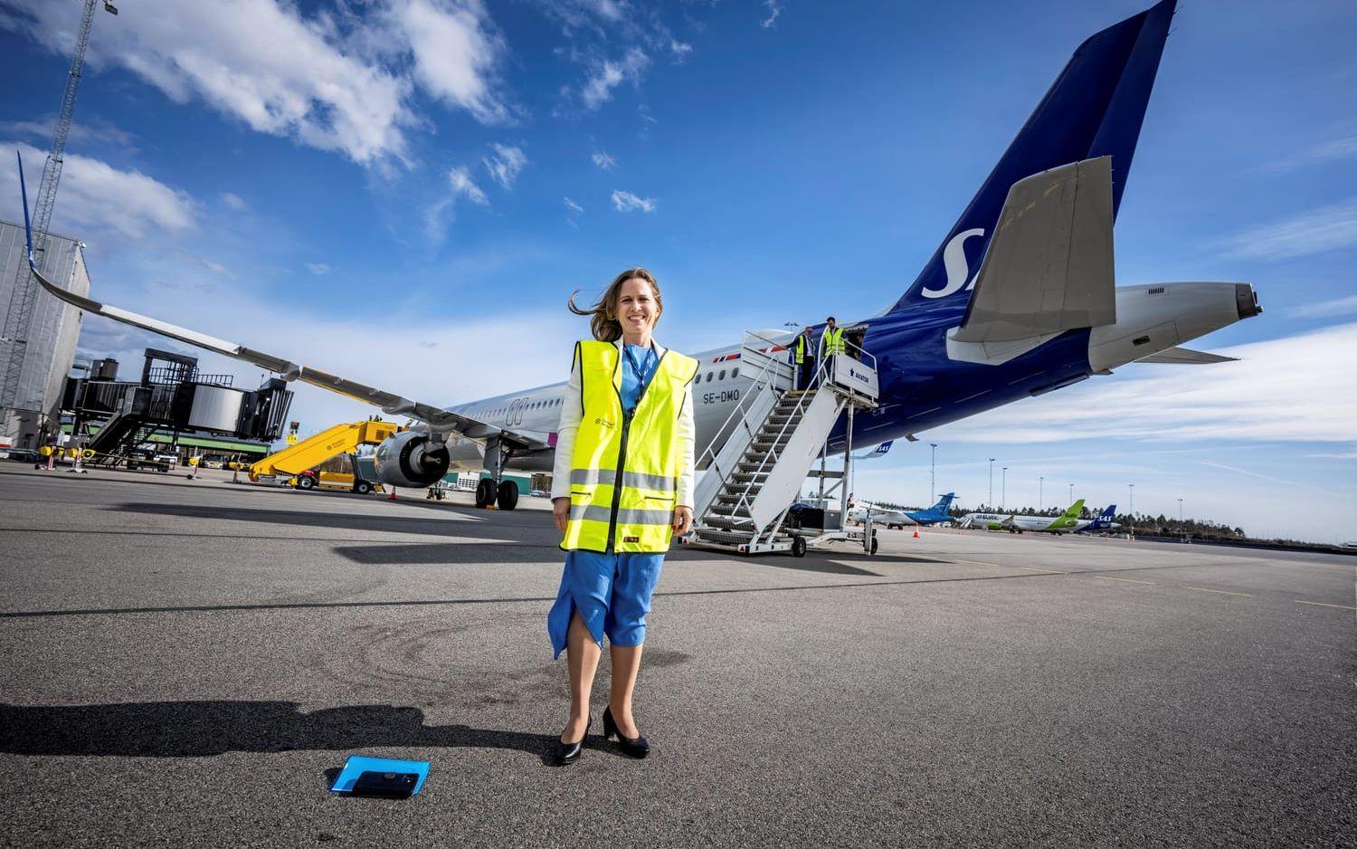 Anna Strömwall, flygplatsdirektör på Landvetter flygplats.