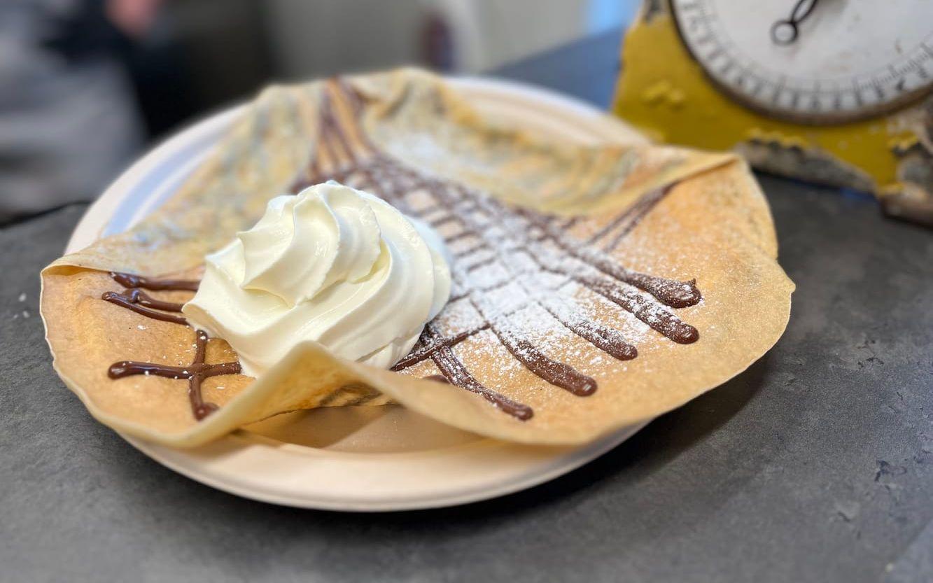 En klassisk nutella-crepe är obligatorisk enligt Sofia Mårtensson. 