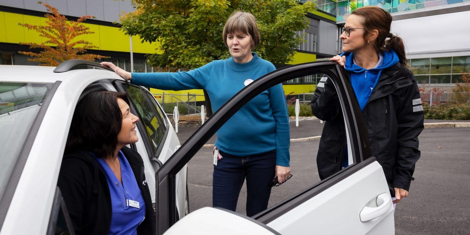 Hemsjukvårdsteamet på Drottning Silvias barnsjukhus. Från vänster: Josefin Westerberg, Anna Pihlström och Maria Lönn.